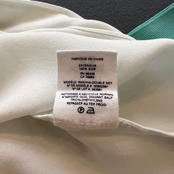 Theory Silk Ruffle-Front Collared Shirt - Picture 7 of 7